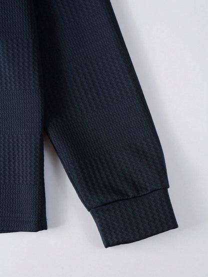 Solid Textured Polo  Shirts