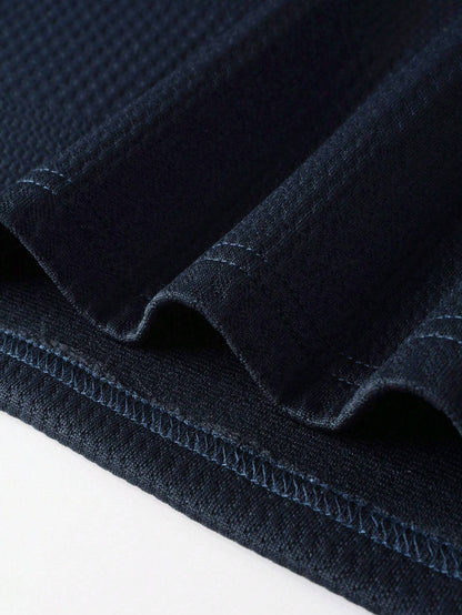 Solid Textured Polo  Shirts