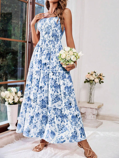 Floral Spaghetti Strap Dress