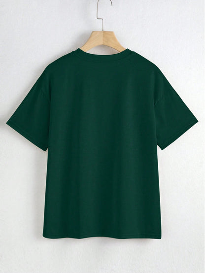 Rare Your Dreams Neck Knitted Casual Short-Sleeve T-Shirt