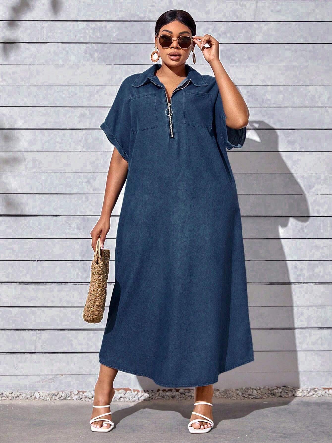 Plus Size Denim Dress
