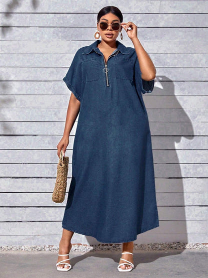 Plus Size Denim Dress