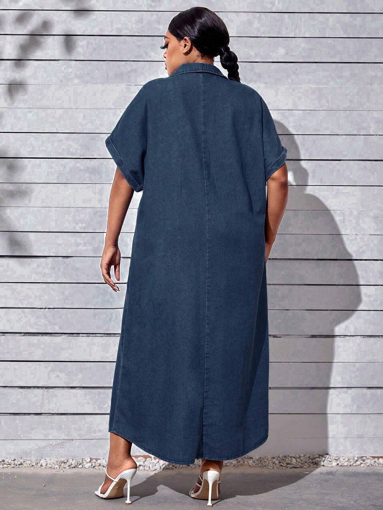 Plus Size Denim Dress