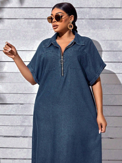 Plus Size Denim Dress