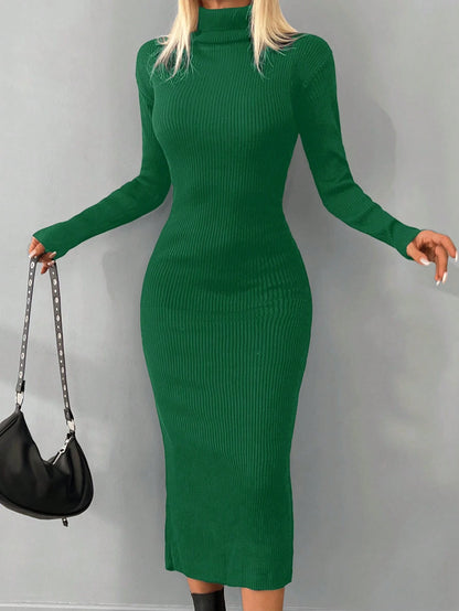 Turtleneck Knit Dress