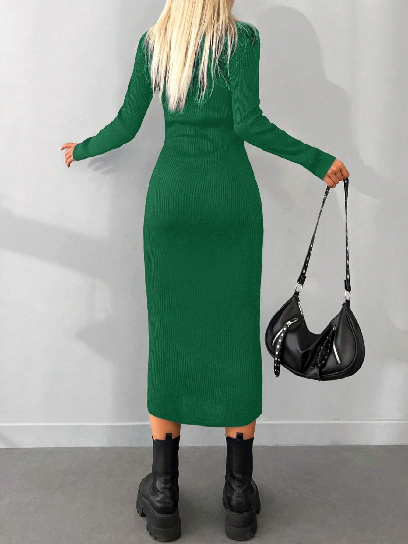 Turtleneck Knit Dress