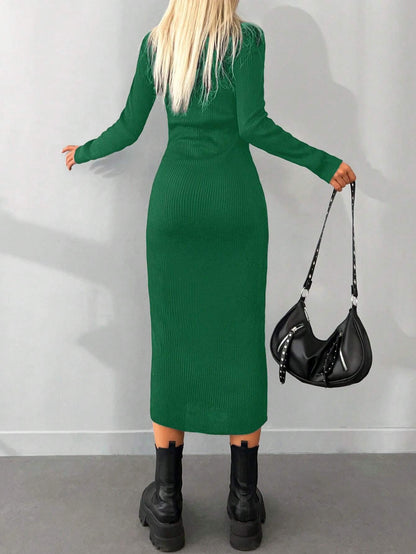 Turtleneck Knit Dress
