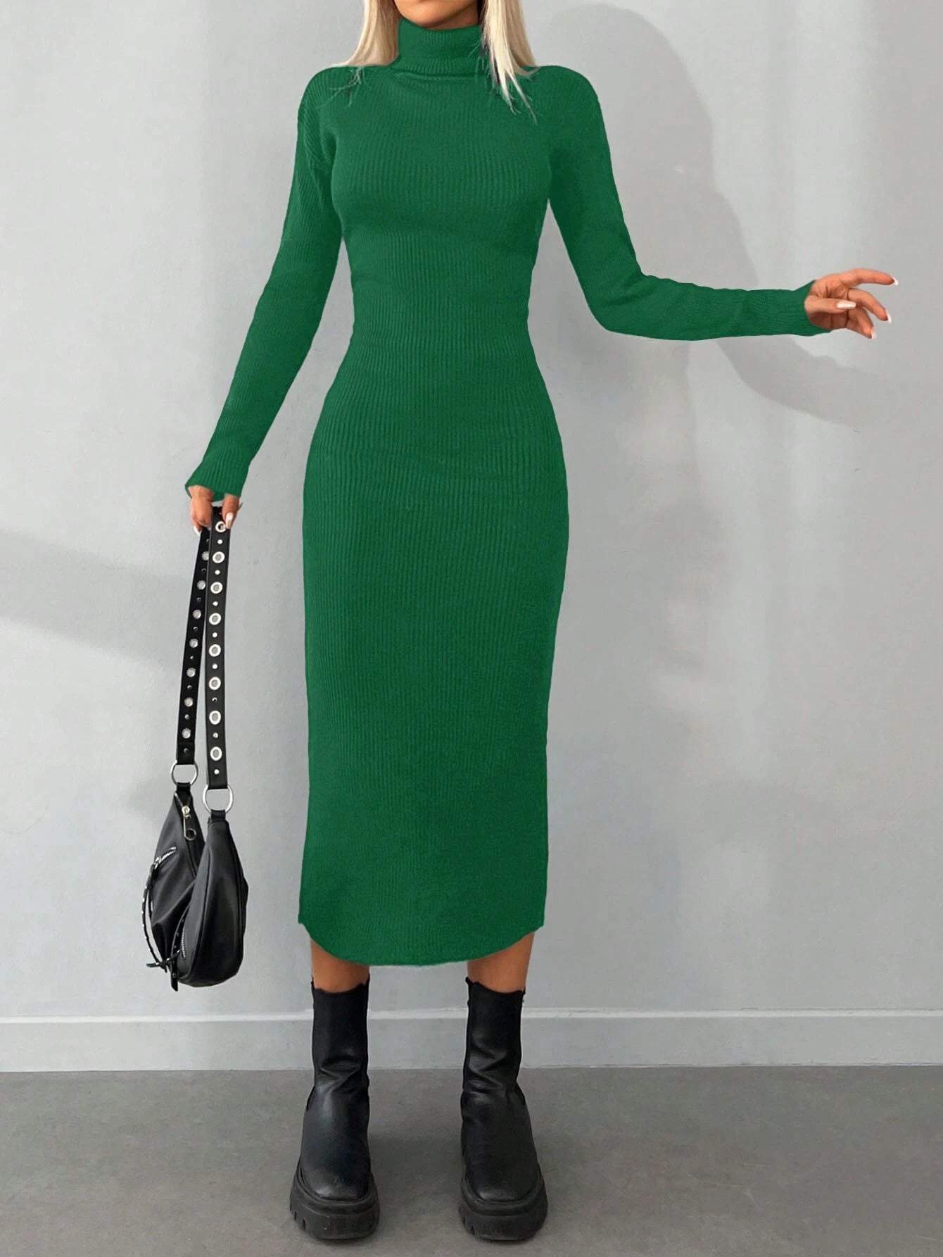 Turtleneck Knit Dress