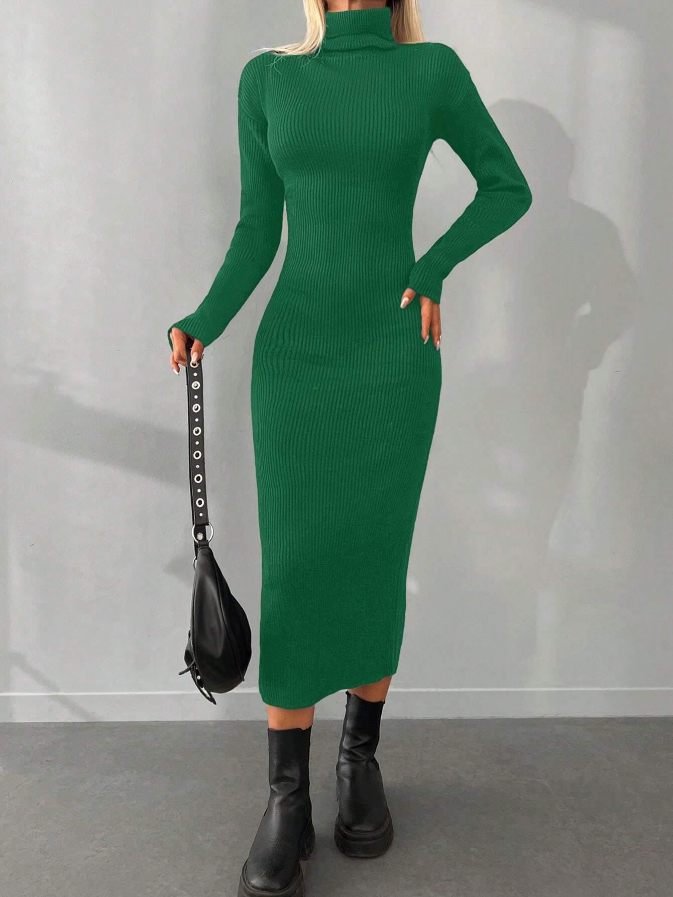 Turtleneck Knit Dress