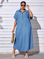 Plus Size Denim Dress