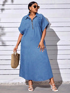 Plus Size Denim Dress
