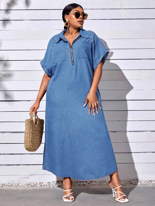 Plus Size Denim Dress