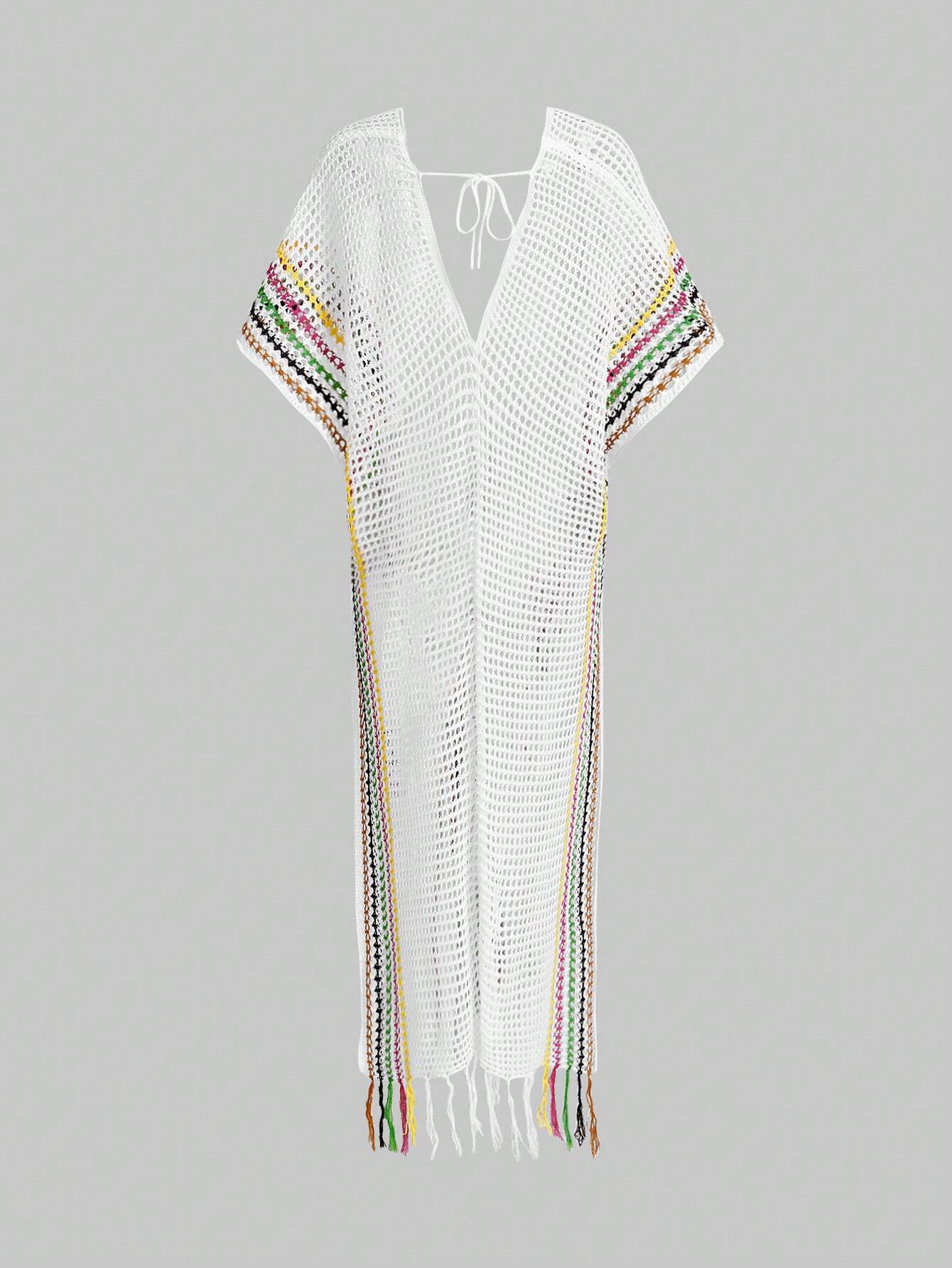 Halter Neck Knit See-Through Maxi Dress