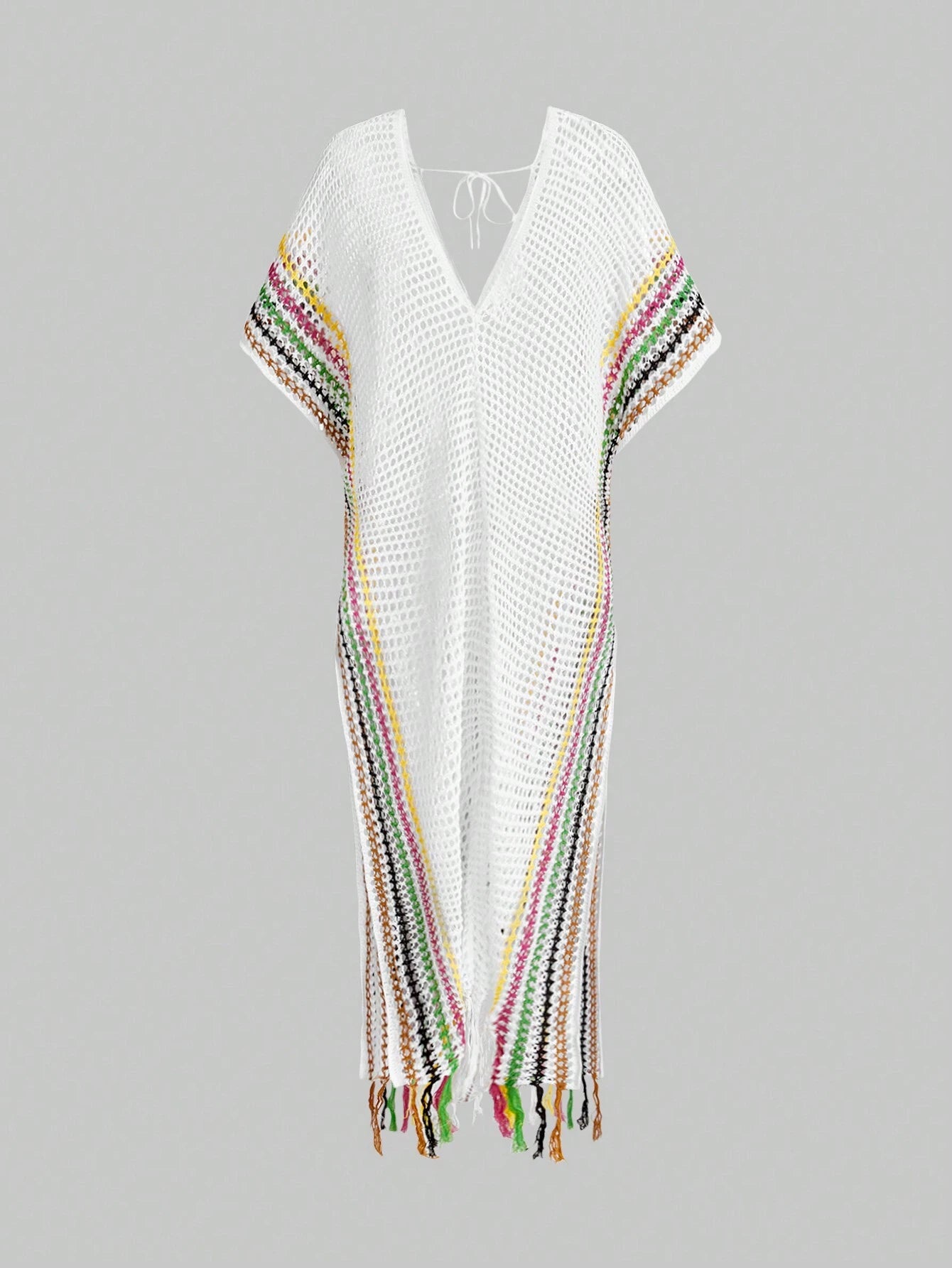 Halter Neck Knit See-Through Maxi Dress