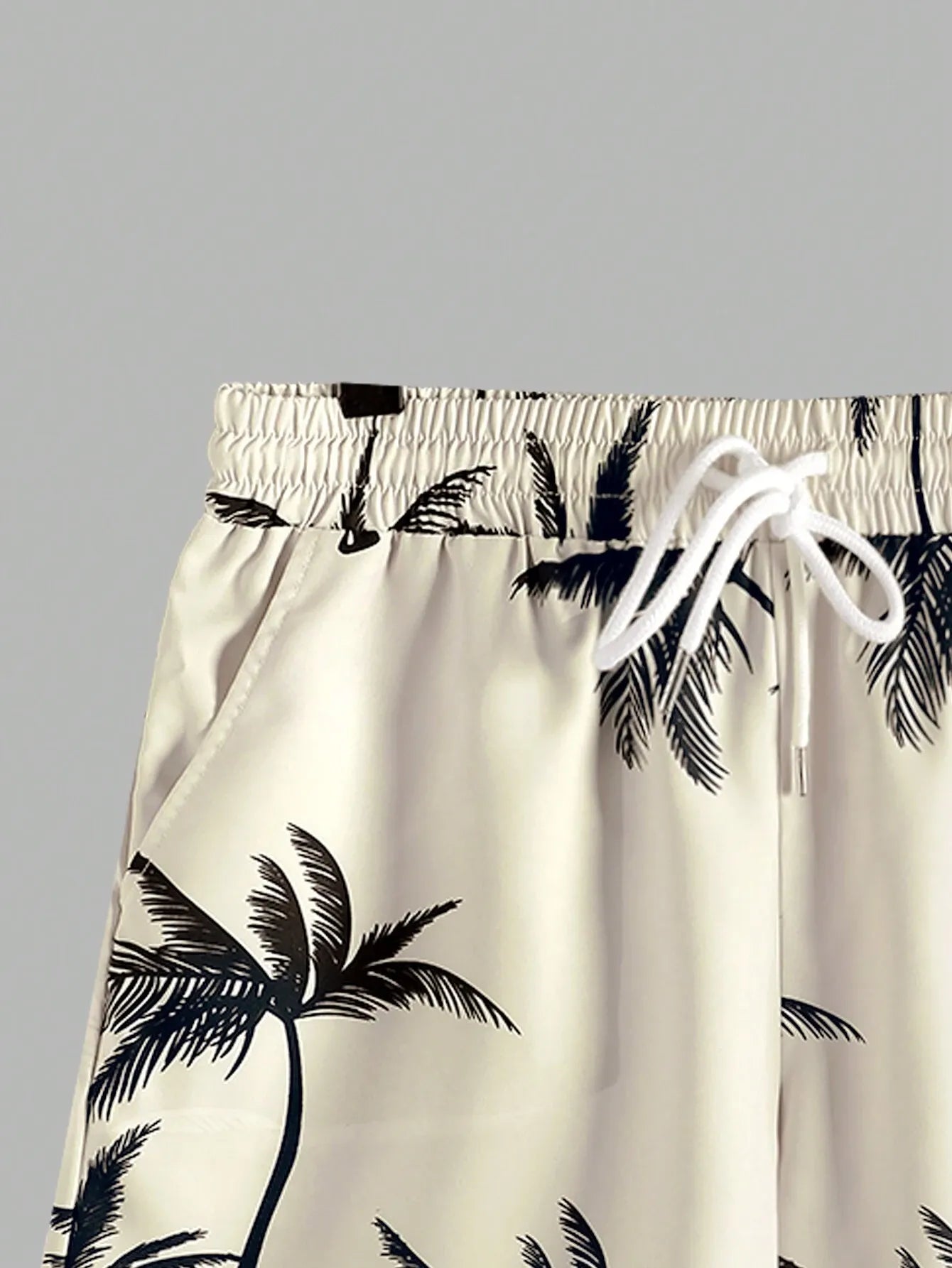 Palm Tree Shirt  & Drawstring Shorts Sets