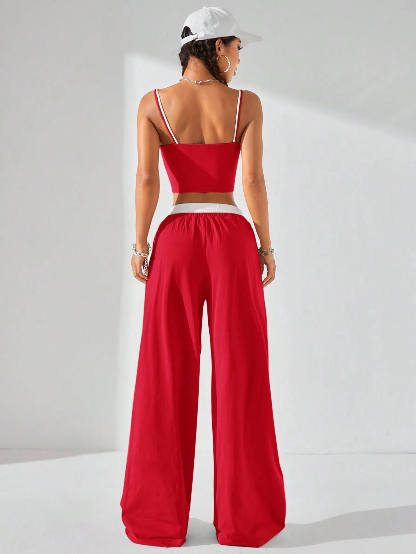 Casual Knit Tank Tops & Sweatpants Sets