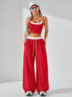 Casual Knit Tank Tops & Sweatpants Sets