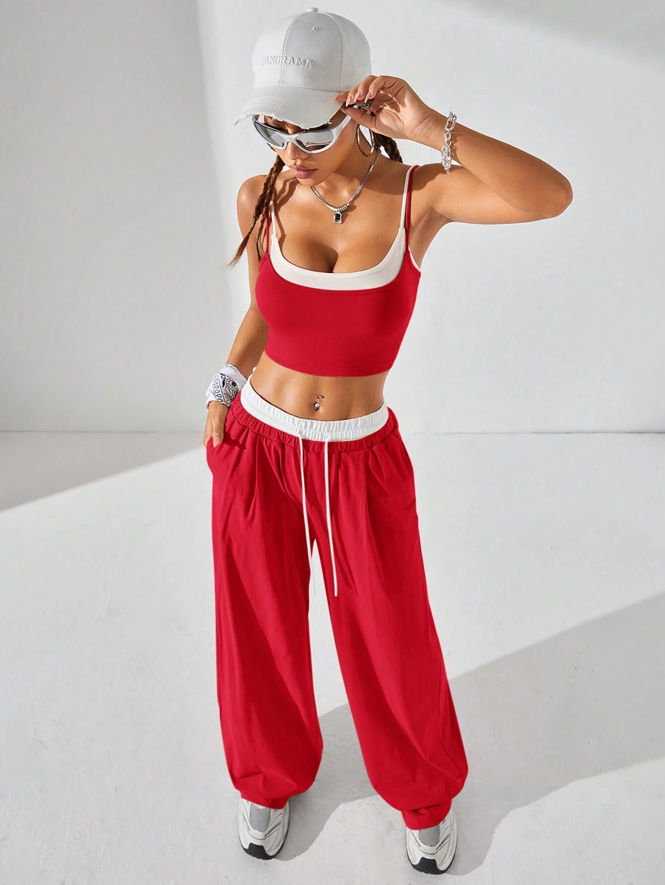 Casual Knit Tank Tops & Sweatpants Sets