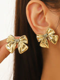 Vintage Metal Bow Earrings