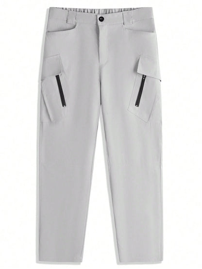 Straight Loose Zipper Cargo Streetwear Pants