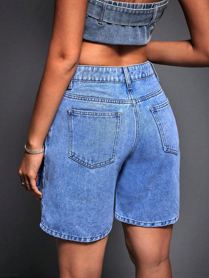Denim Pocket Shorts