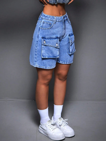 Denim Pocket Shorts