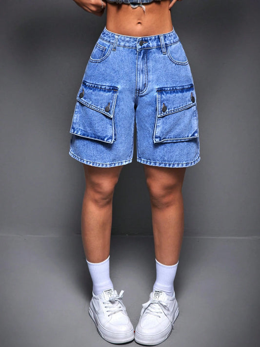 Denim Pocket Shorts
