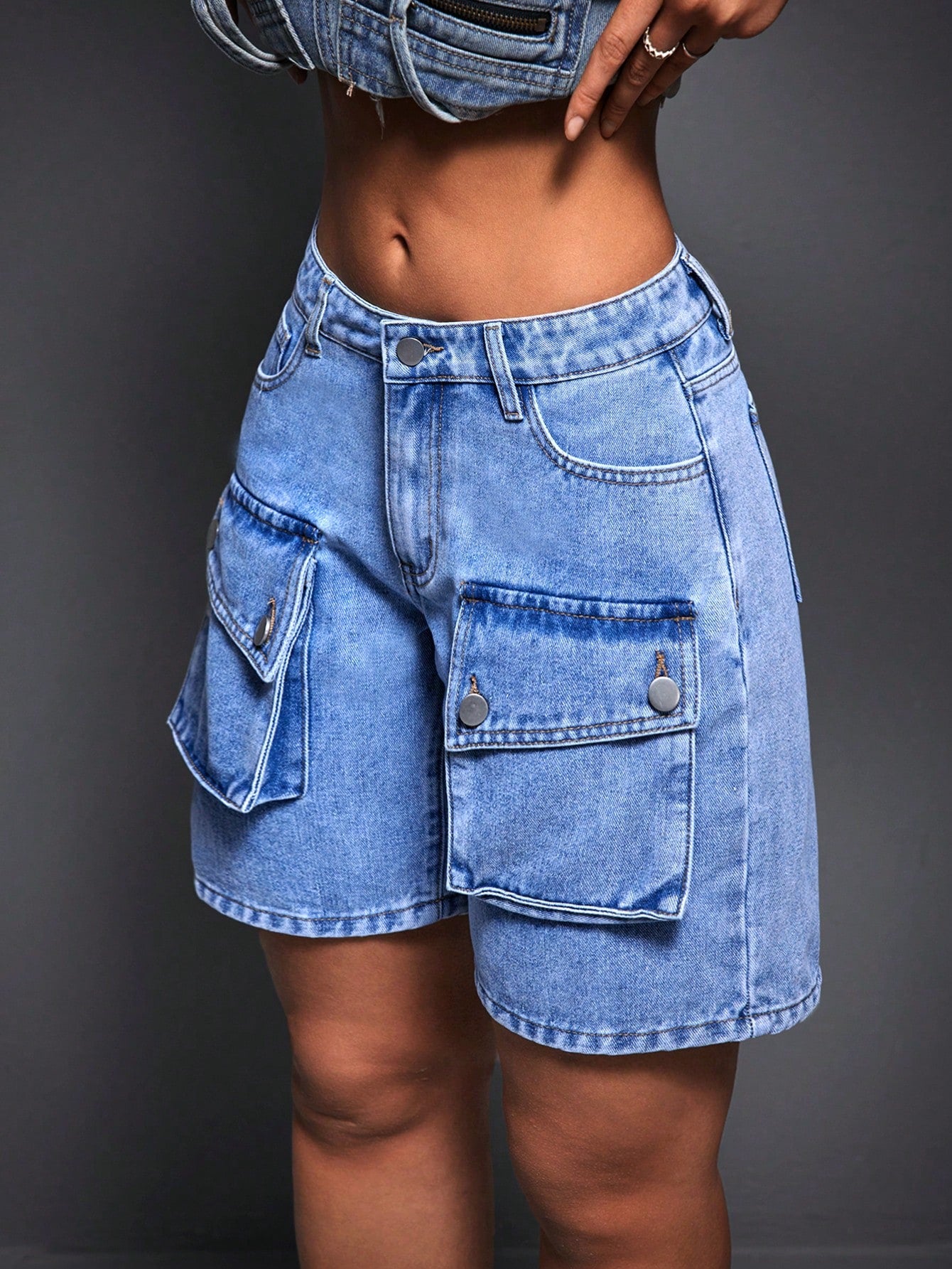 Denim Pocket Shorts