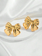 Vintage Metal Bow Earrings