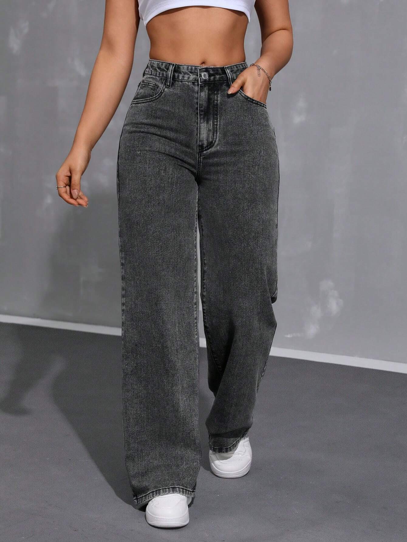 Loose Fit Casual Denim Pants