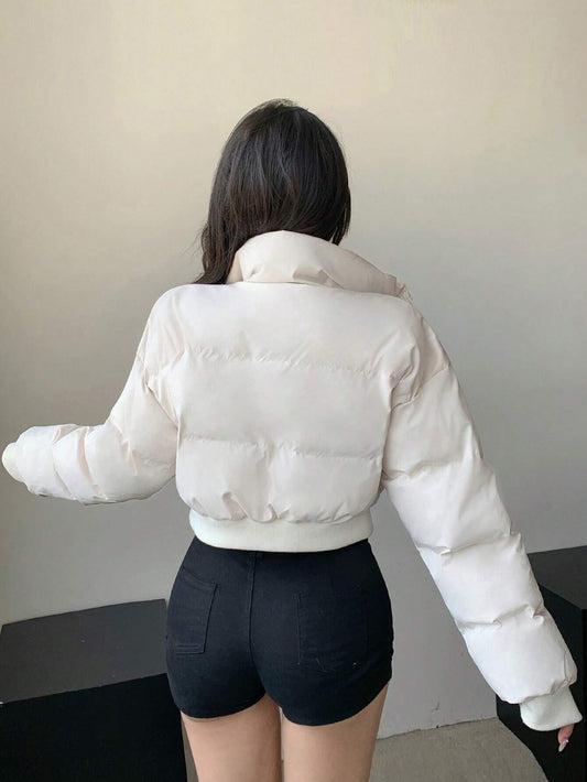 Stand Collar Short Padded Coat