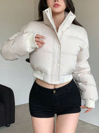 Stand Collar Short Padded Coat
