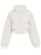 Stand Collar Short Padded Coat