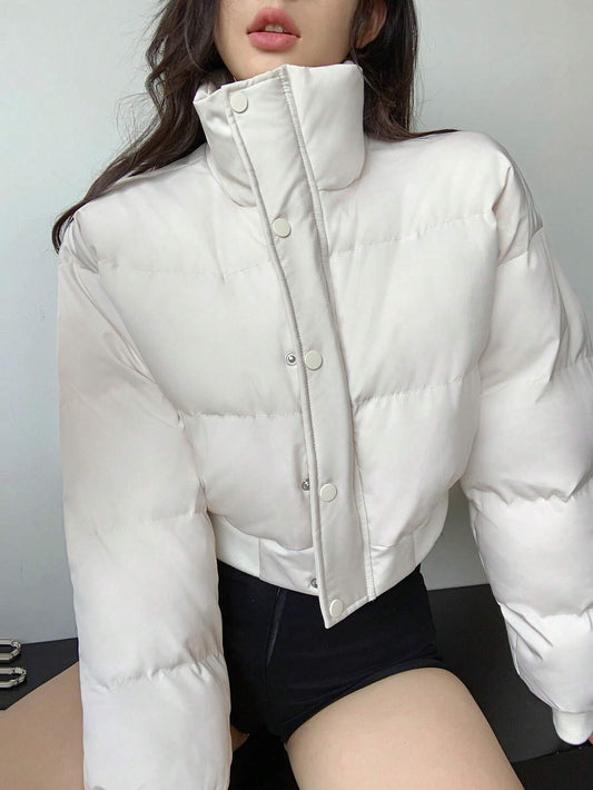 Stand Collar Short Padded Coat
