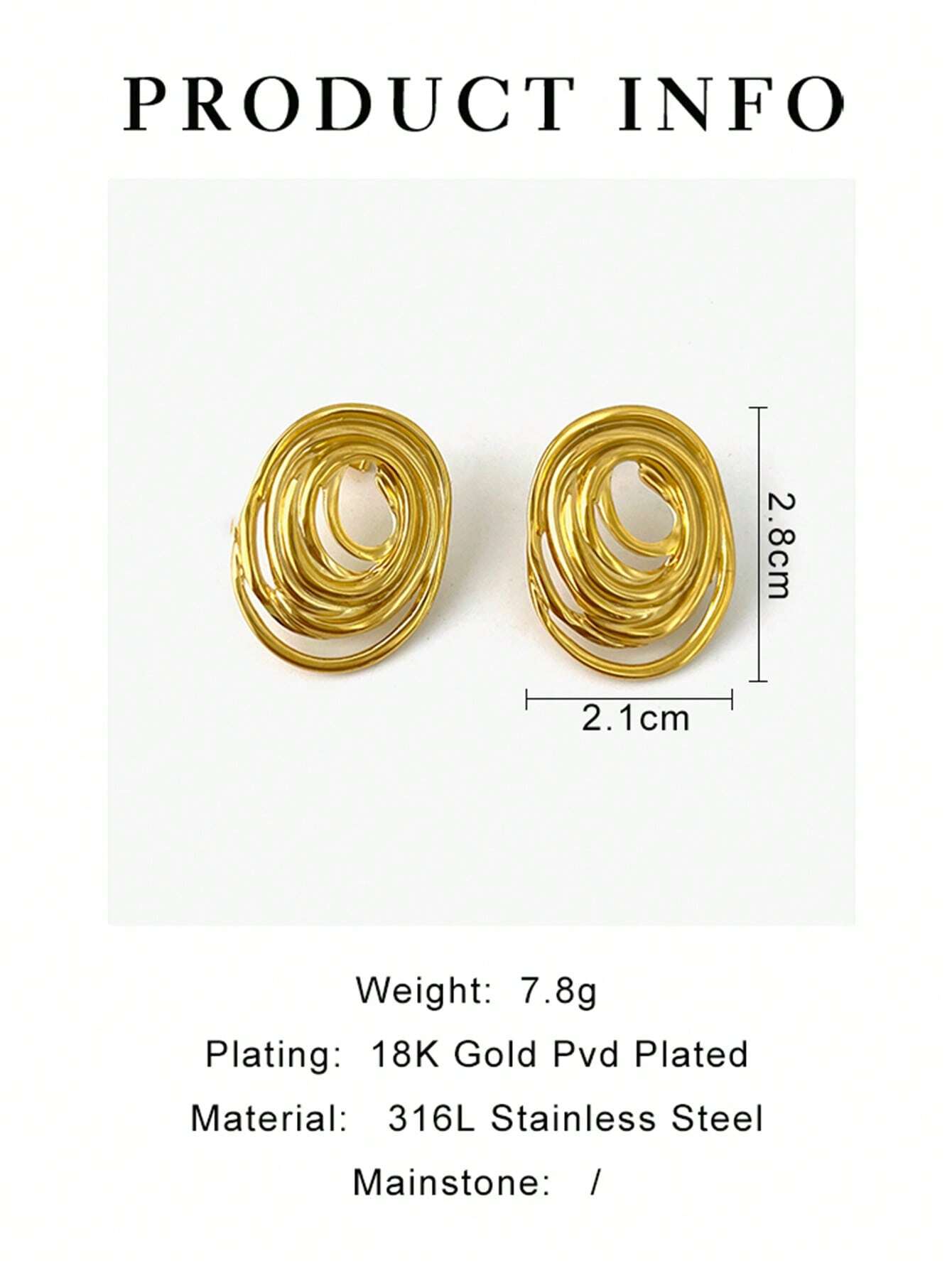Oval Line Cut Designer Earrings