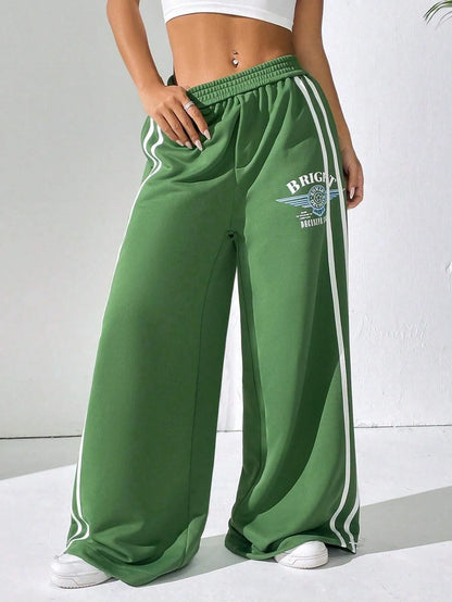 BRIGHT Striped Wide Leg Pants