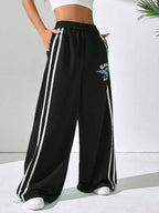 BRIGHT Striped Wide Leg  Pants