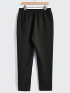 Solid Button Front Pocket Shirt And Pants Set