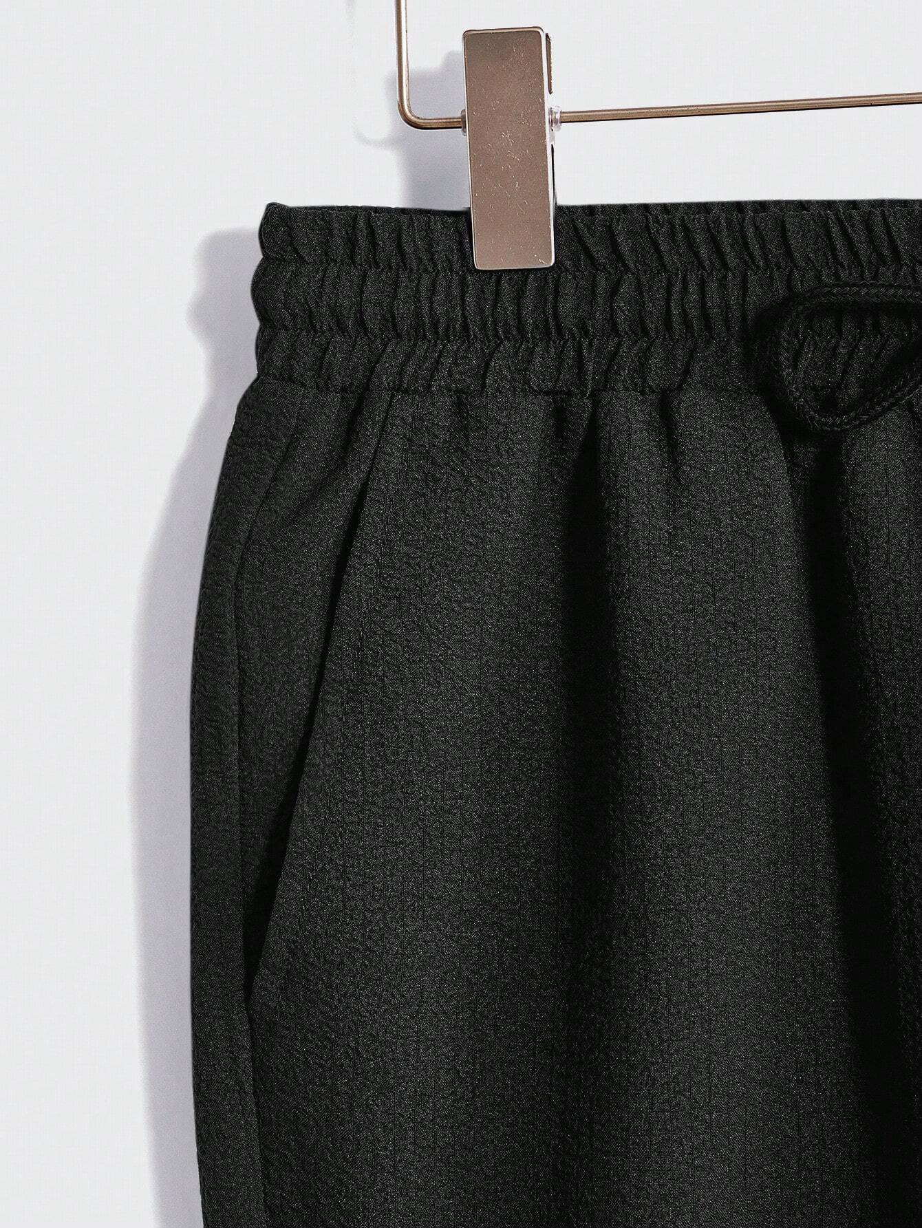 Solid Button Front Pocket Shirt And Pants Set