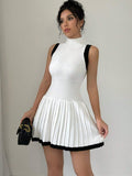 Pleated Sweater Dress