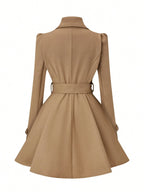Double-Breasted Woolen Coat