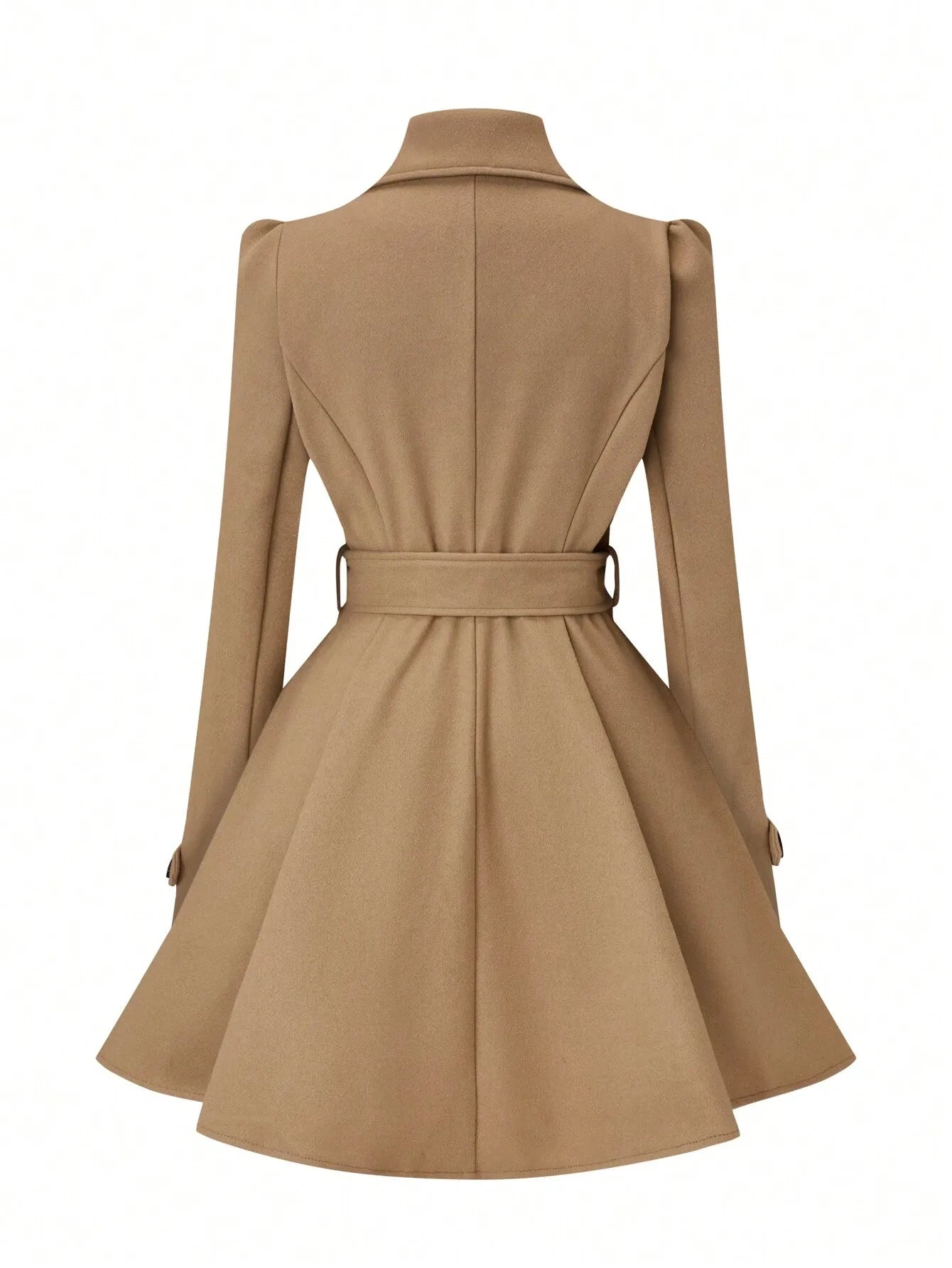 Double-Breasted Woolen Coat