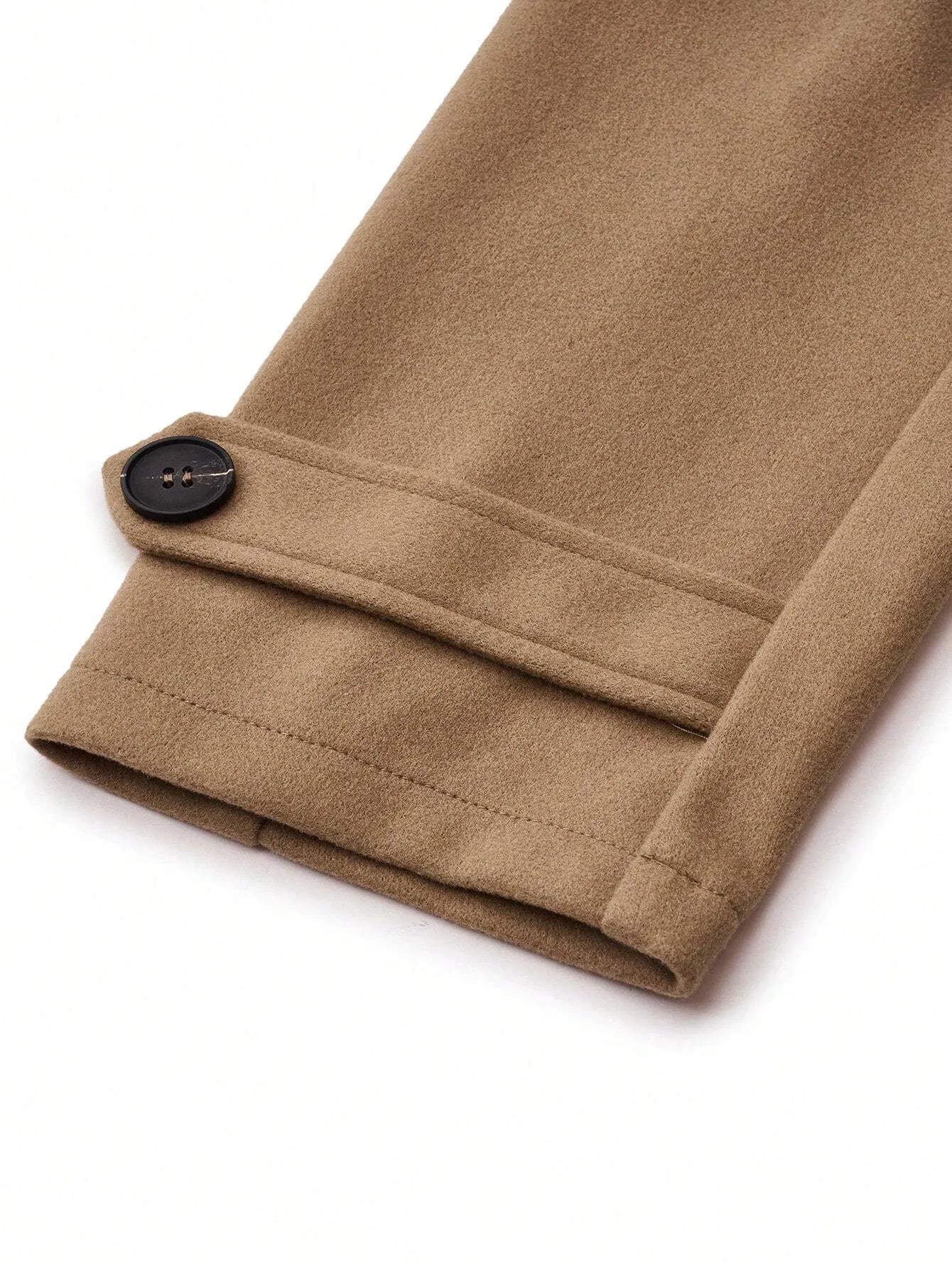 Double-Breasted Woolen Coat