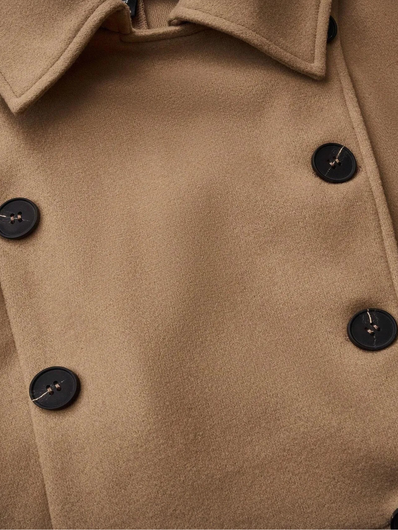 Double-Breasted Woolen Coat