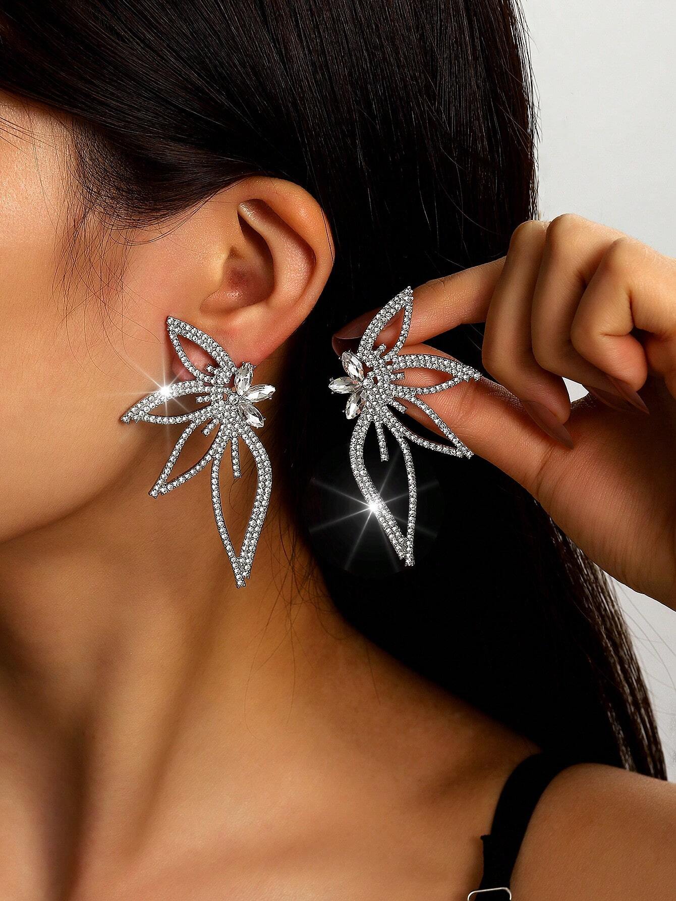 Crystal Embellished Vintage Earrings