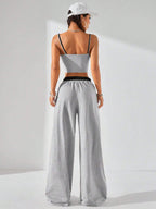 Casual Knit Tank Tops & Sweatpants Sets