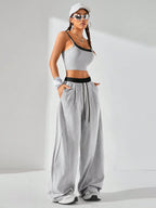 Casual Knit Tank Tops & Sweatpants Sets