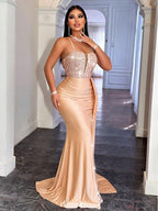 Elegant Spaghetti Strap Slim Fit Maxi Dress
