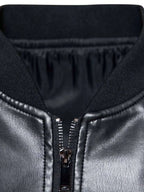 Zip-Up Leather Coat