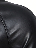 Zip-Up Leather Coat